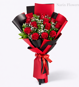 11 Kırmızı Gül Buketi